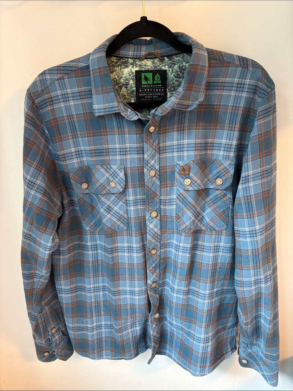 HippyTree Men's Blue & Brown Plaid Button-Down Shirt